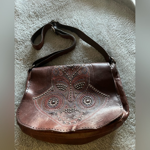 Campomaggi Handbags - Brown Studded Leather Shoulder Bag, Campomaggi made in Italy